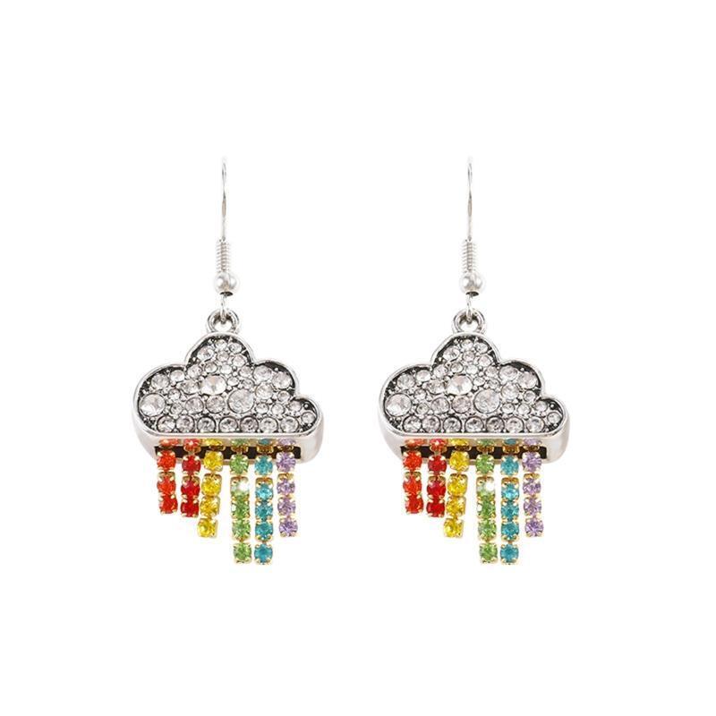 1.85X0.82inches Clouds & Rainbow Earrings Lovely Fashion Earrings for Women Girl