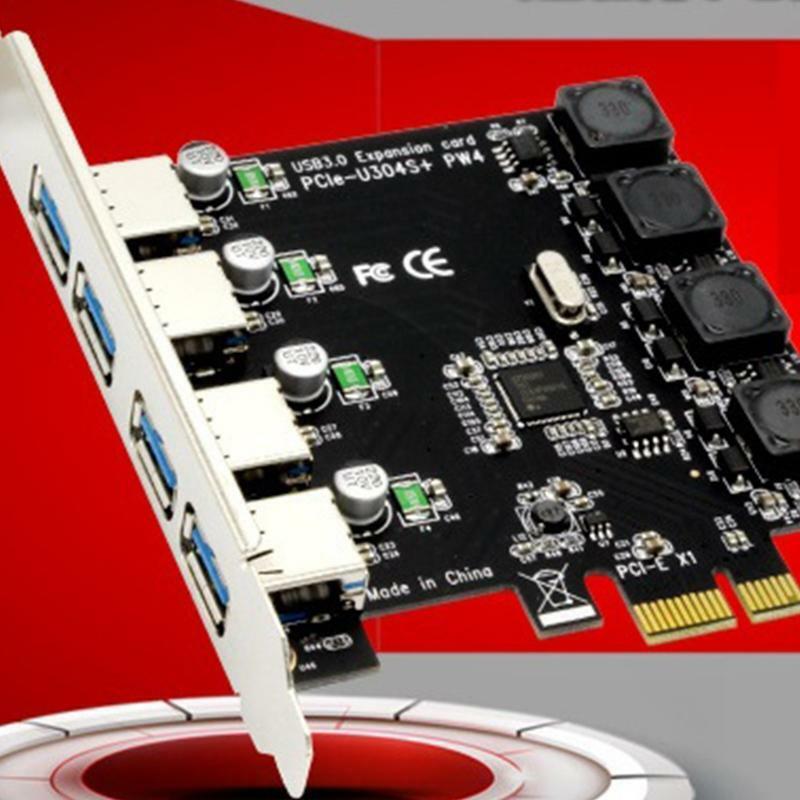 PCI-E to USB 3.0 PCI Express Expansion Card,Supports USB Data Trans,4 Ports