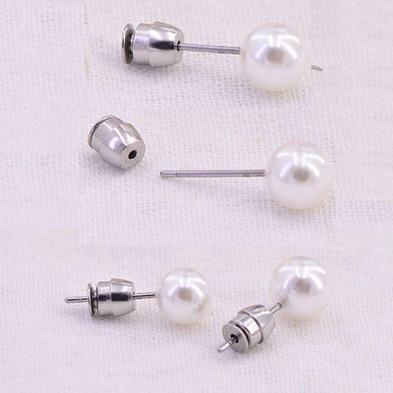 10Pcs Secure Earring Lock Earring Back Ear Studs Nuts Replacement Earring Posts