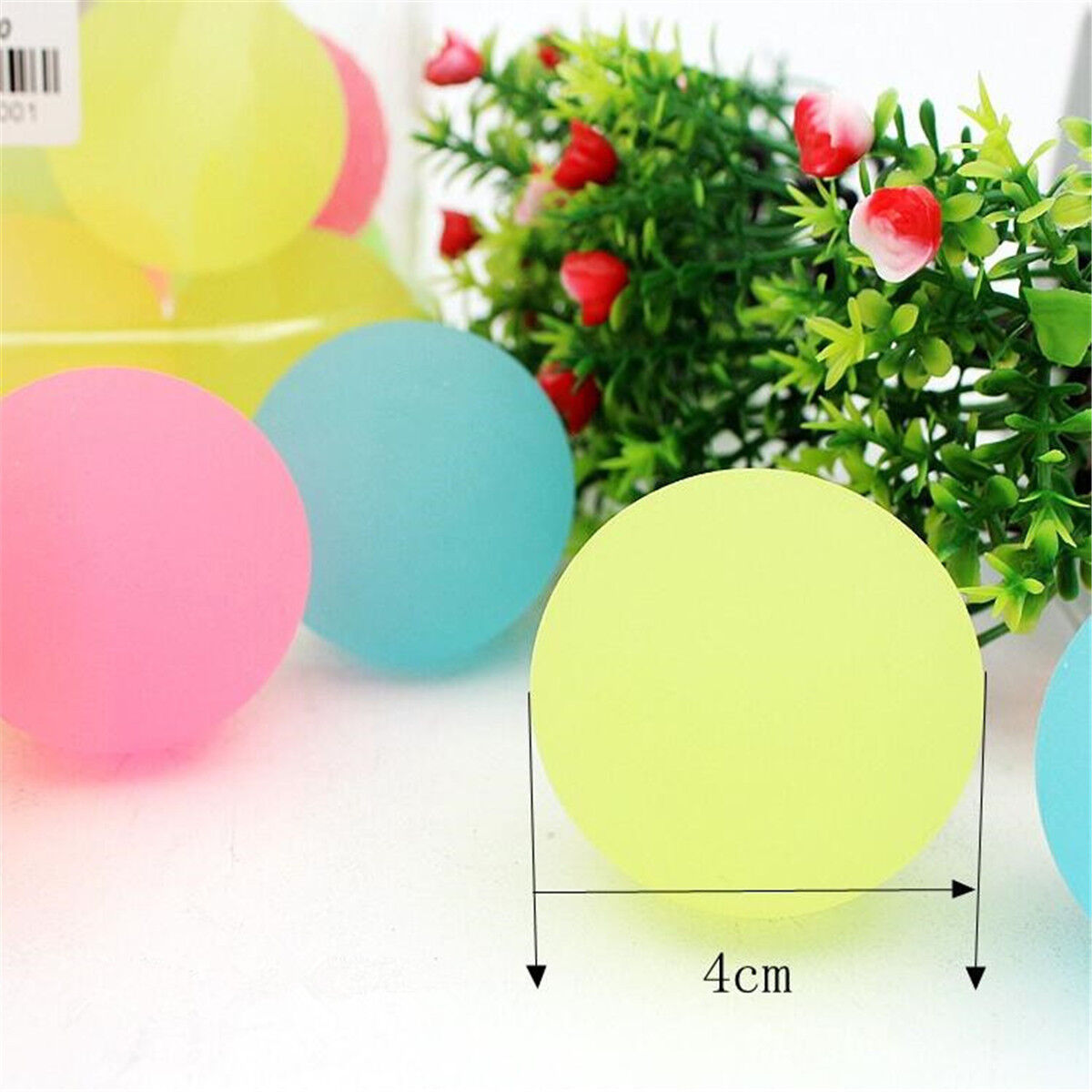 40mm Bouncy Jet Balls Birthday Party Loot Bag Luminous Light Ball Fun For Kids
