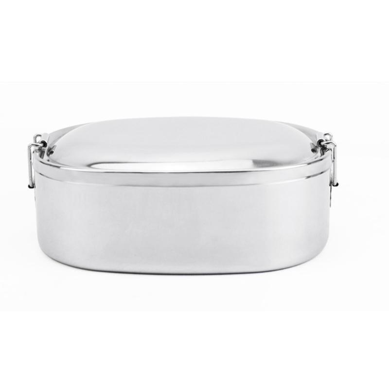 304 Stainless Steel Square Lunch Box Bento Food Picnic Container Snack Breakfast