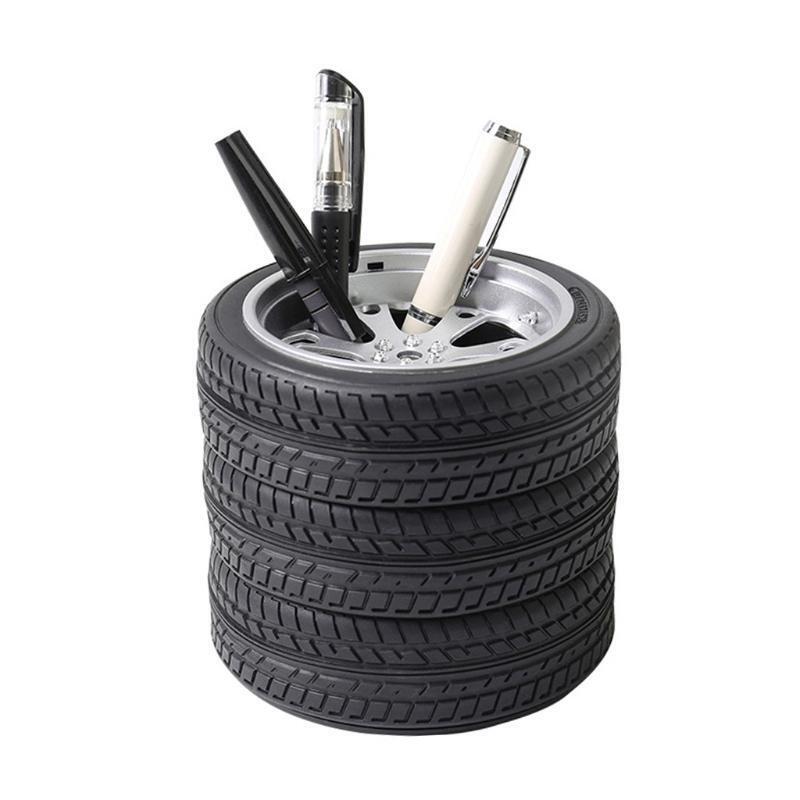 Novelty Tire Pencil Pen Holder Paint Brush Holder Stylish Home Desk Ornemants