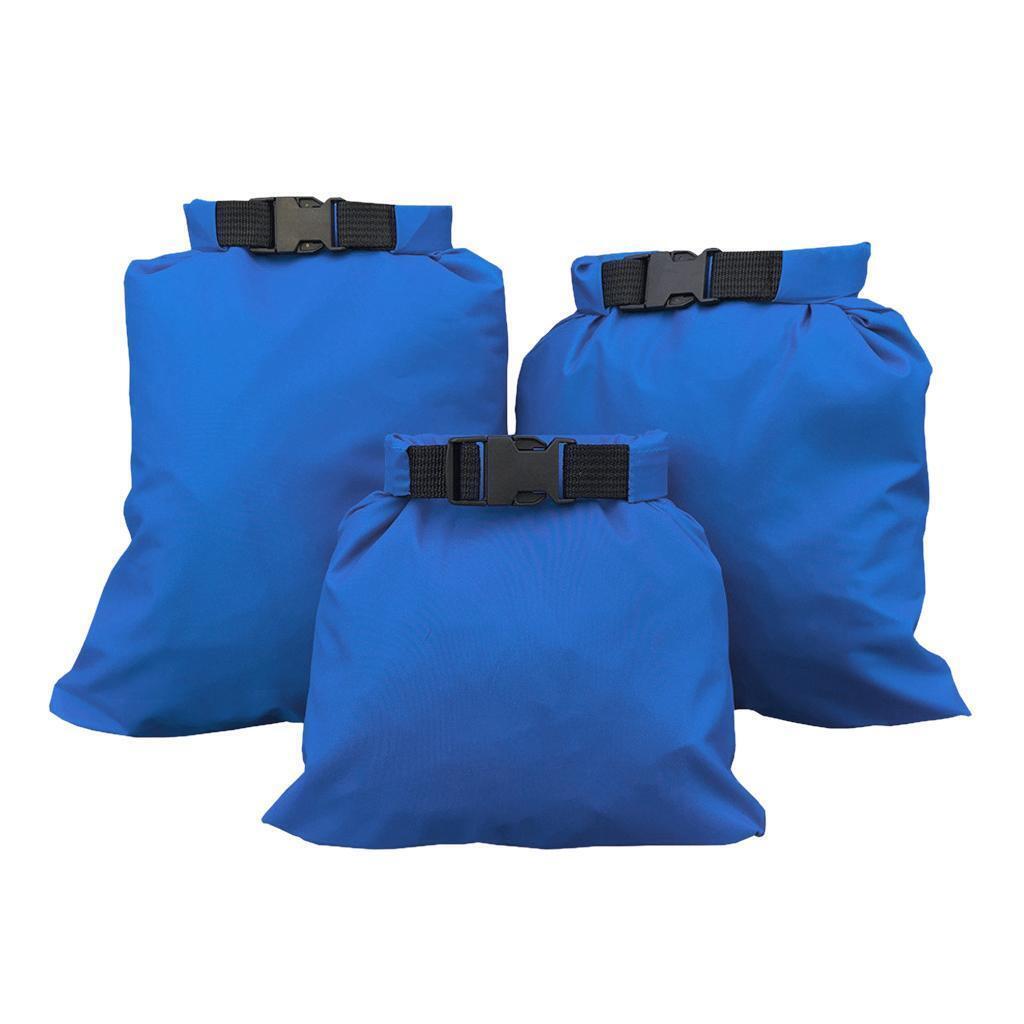 3 Sizes Set Waterproof Dry Bag Sack Storage Camping Rafting Kayaking Blue