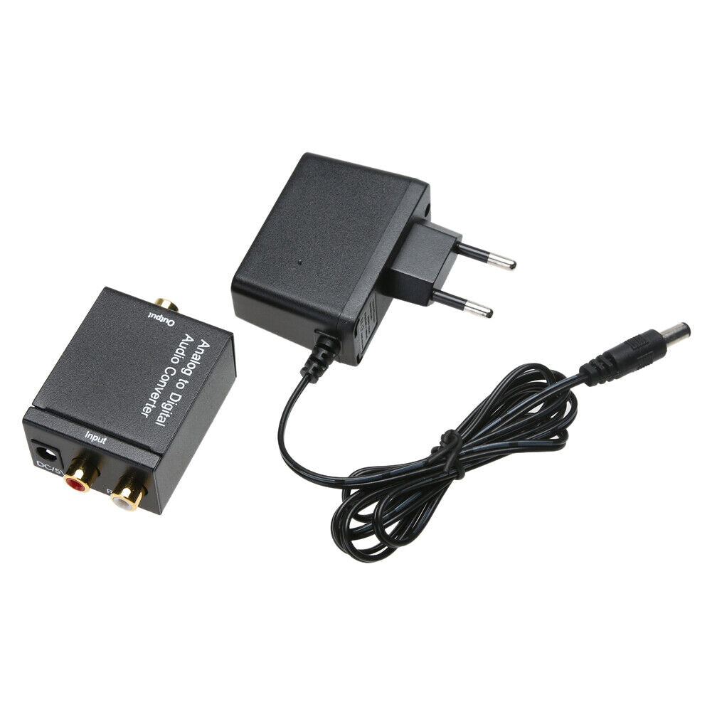 Analog L/R to Digital SPDIF Coaxial Coax RCA & Optical Toslink Audio Conver