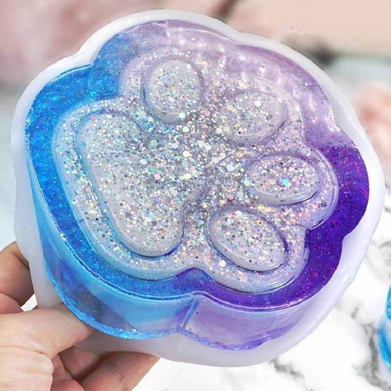 Silicone Mold DIY Paw Jewelry Pendant Night Light Mold Keychain Ashtry Decor