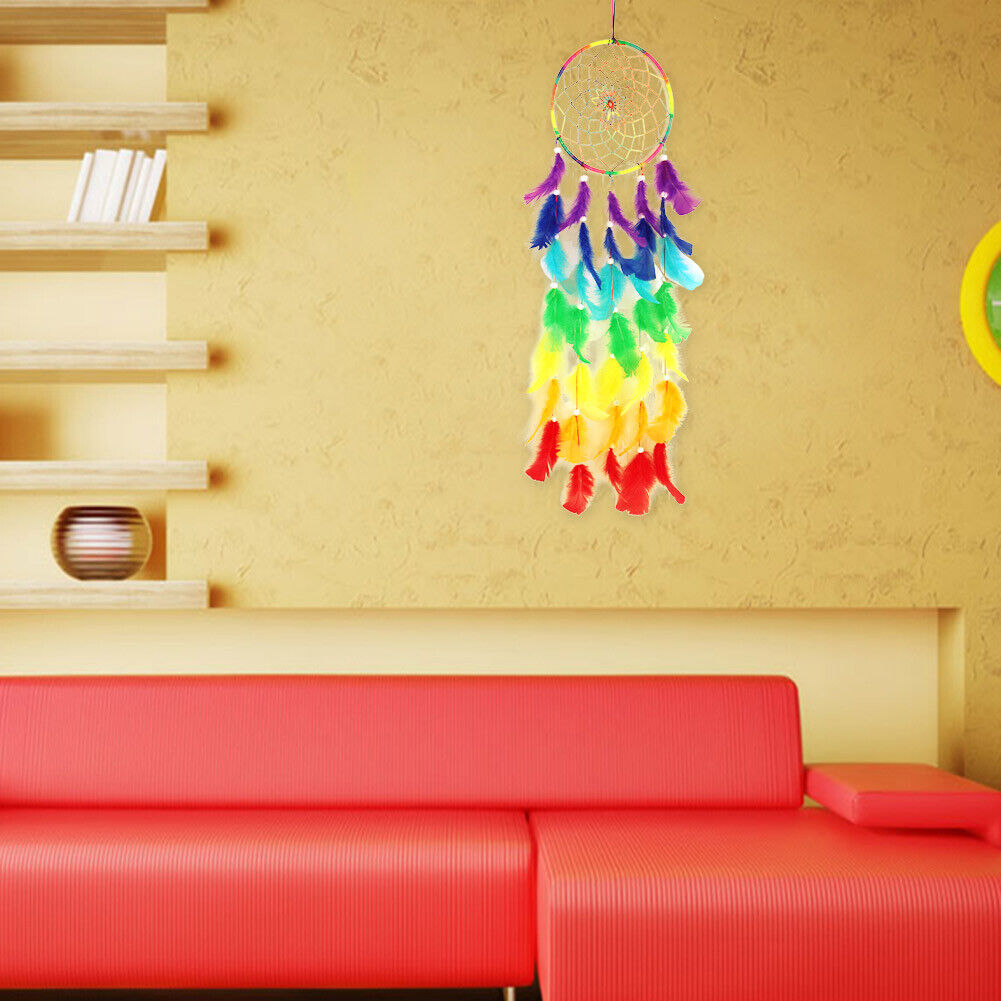 Colorful Feather Pendant Bohemia Style Tapestry Dream Catcher Wedding Gift