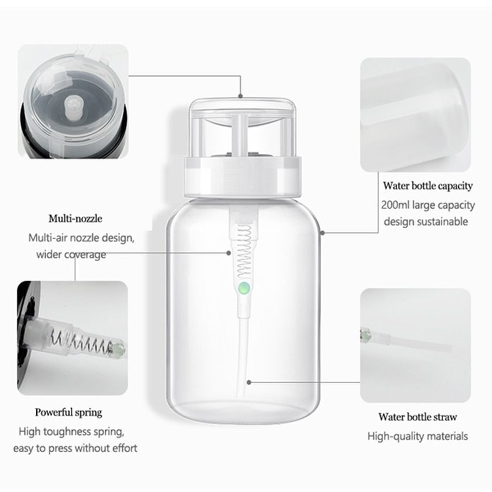 120ml New Dispenser Clear Storage Push Down liquid container Pump Empty Bottle