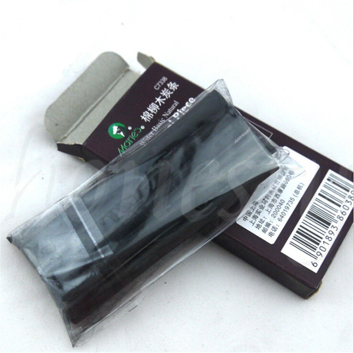 Black Charcoal Sticks Bar Sketch Drawing Sketching Oil Painting Willow & Case