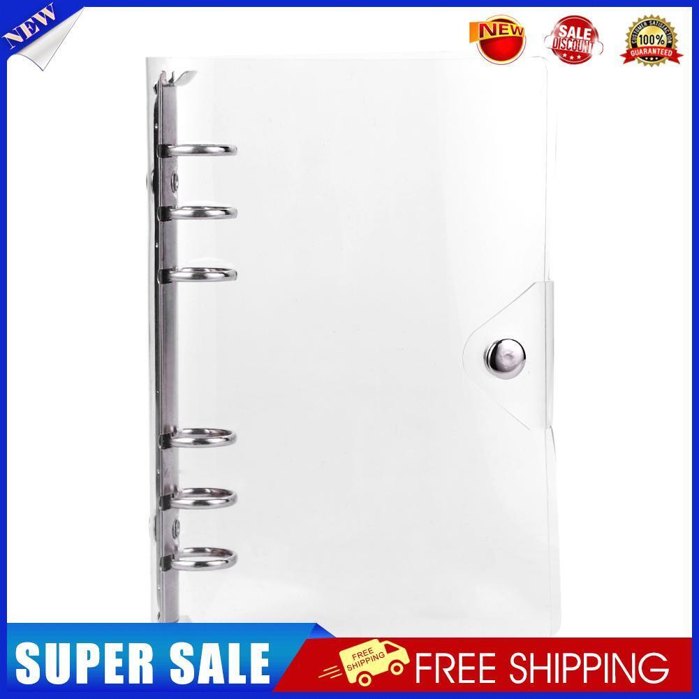 PVC Loose-Leaf Shell Notebook Diary Hand Account Binder (Transparent A6)