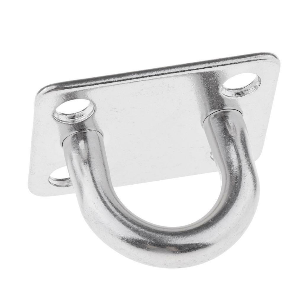 5pcs M5 Pad Eye Plate, Stainless Steel, M8 Heavy Duty Anchor for Wall/Ceiling