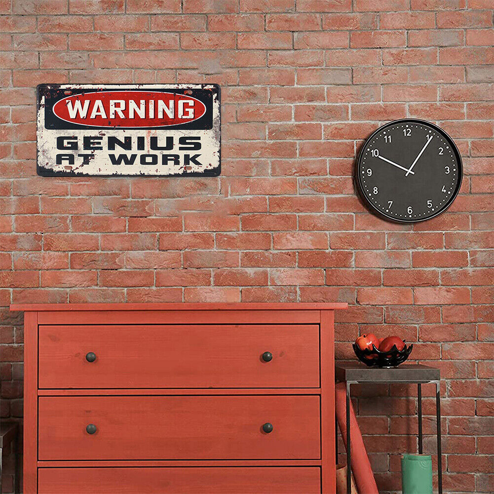 Metal Signs Warning Sign Iron Painting Metal Wall Art Plaque Poster 30x15cm