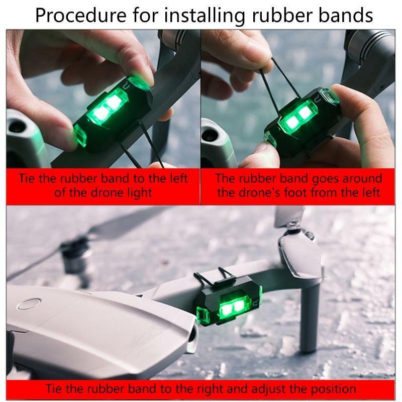 DR-02 Drone Strobe Light Anti-Collision RGB LED Lamp 3-color for Mavic Air/Pro