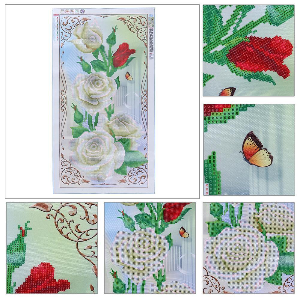 White Rose 5D Diamond Painting Embroidery DIY Cross Stitch Craft Home Decor