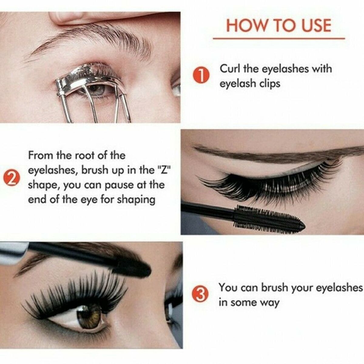 Curling Eye Makeup Tool Extension Voluminous Fiber Lashes 4D Silk Fiber Mascara