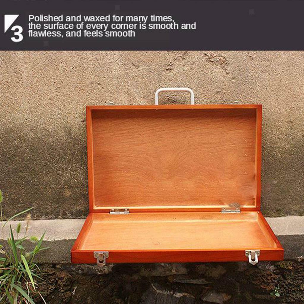 Wooden Box Drawing Painting Caja Desktop Storage Case