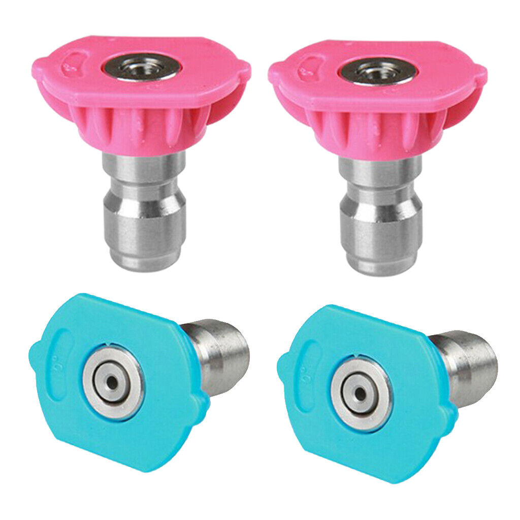 4x 4000PSI  & Rinse Jet Second Story Nozzle  Tool /Pink