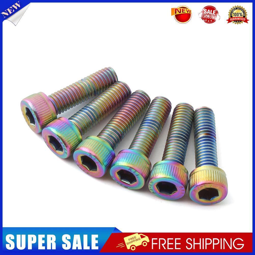 MUQZI 6pcs Bicycle Handlebar Stem Screw M5x18mm Bike Fixed Gear Riser Bolts