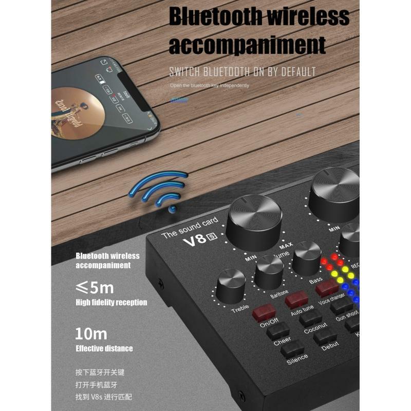 Connect with Smartphone Audio USB External Mixer Sound Card Mixing Console