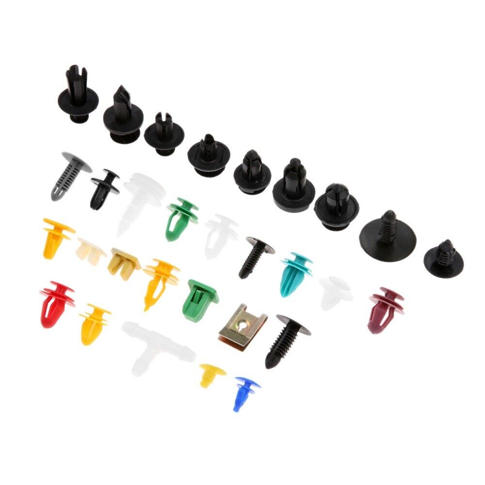200Pcs Plastic Clip Auto Fastener Rivet Bumper Panel Fender Repair Tools Top