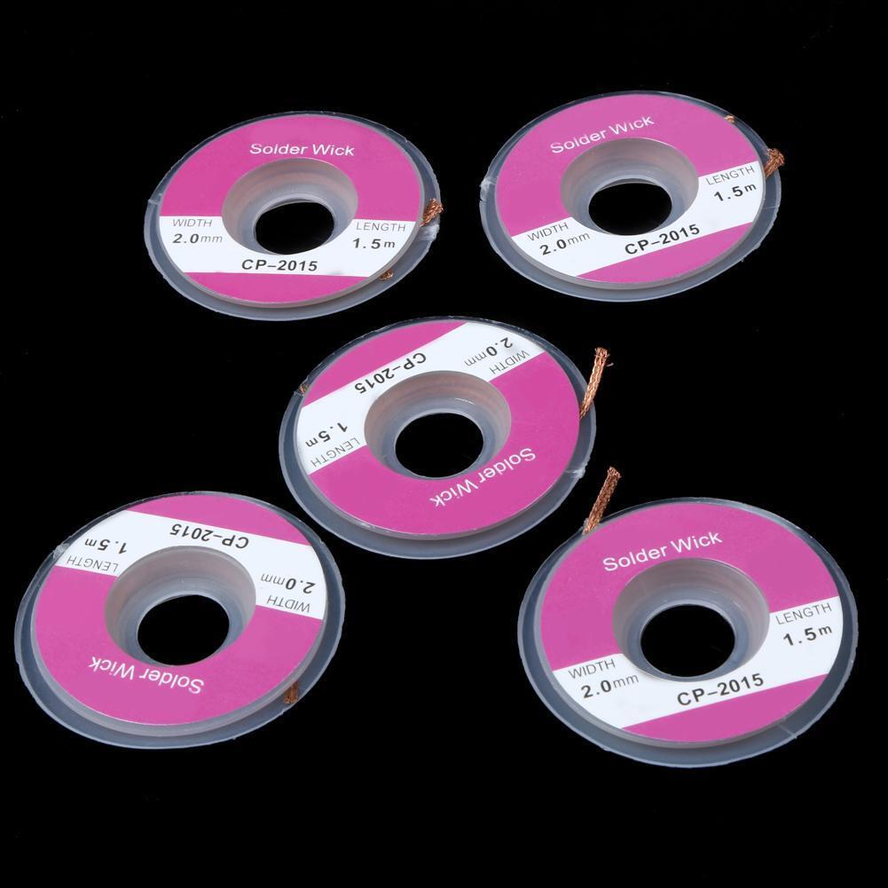 10PCS 5ft 2.0mm Desoldering Braid Solder Remover Sucker Flux Wick Cable Wir