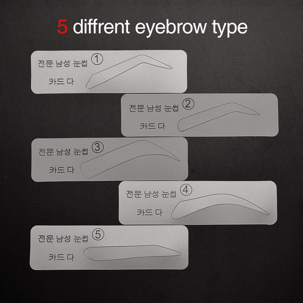 5pcs Reusable Eyebrow Stencil Set Eye Brow Mold DIY Styling Template Card