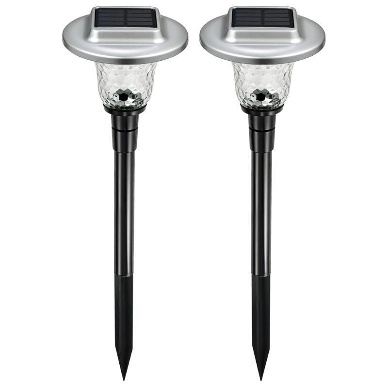 Security Waterproof Garden Yard Path Lamp 2Pcs LED Outdoor Solar Light Lamp