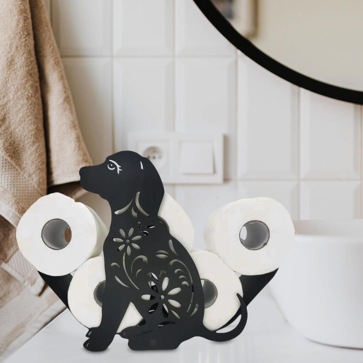 Pack of 2 Novelty Toilet Paper Holder Iron for Home Office Washroom Bathroom