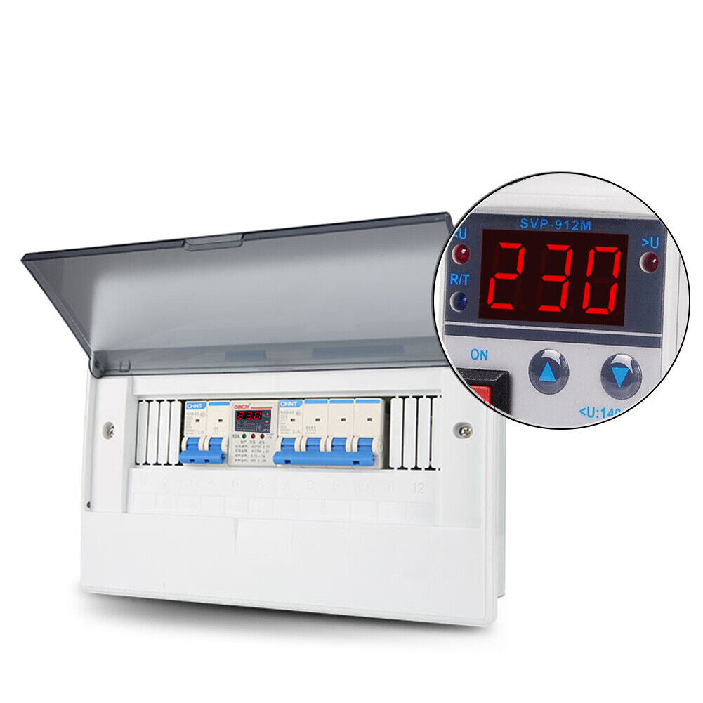 220V 40A SVP-912M Adjustable Reconnect Over and Under Voltage Protector