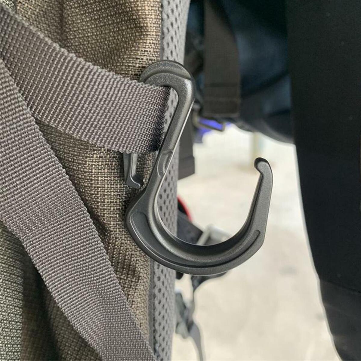 Black Strap Hook Webbing Camping S-Shaped Belt Carabiner Clip  Clip