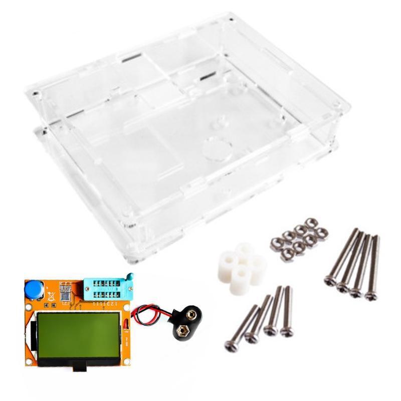 Case Shell Housing Suit for LCR-T4 Transistor Tester ESR Meter Clear Acrylic