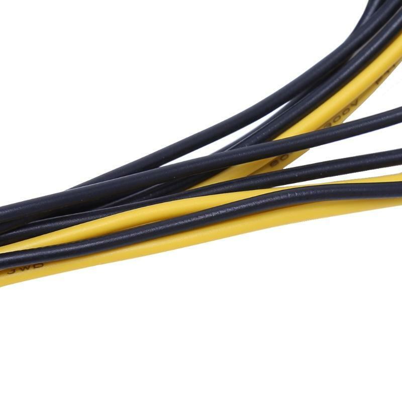 PCI-E 6-Pin Female To Dual 8-Pin (6+2 Pin) Male Video Card Power Adapter Cable