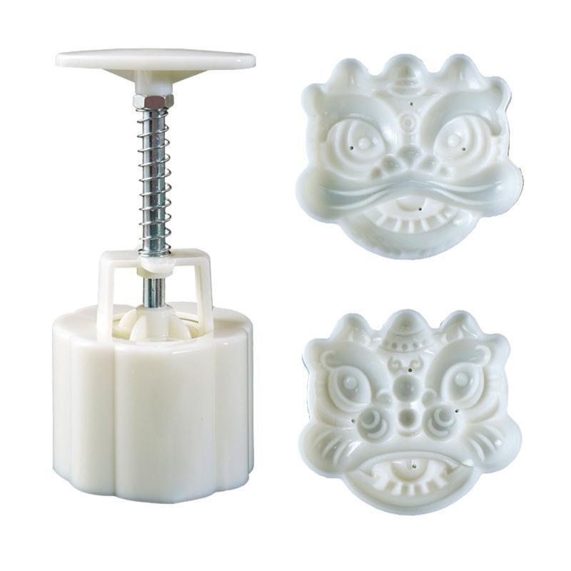 75g Mooncake Molds Lion Shaped Stamps Moon Cakes Moulds Baking Mooncakes Gadgets