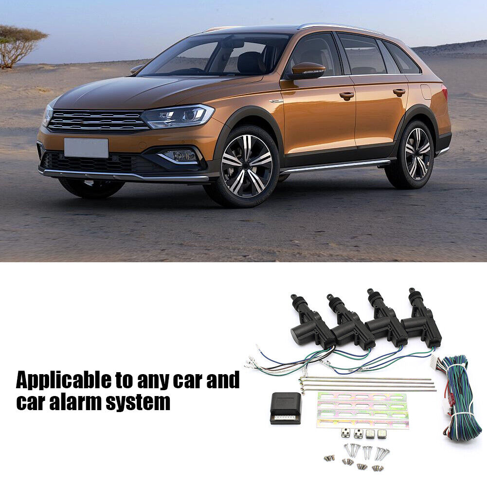 12V Car Door Lock Actuator 4 Doors Keyless Entry System Central Locking Kit