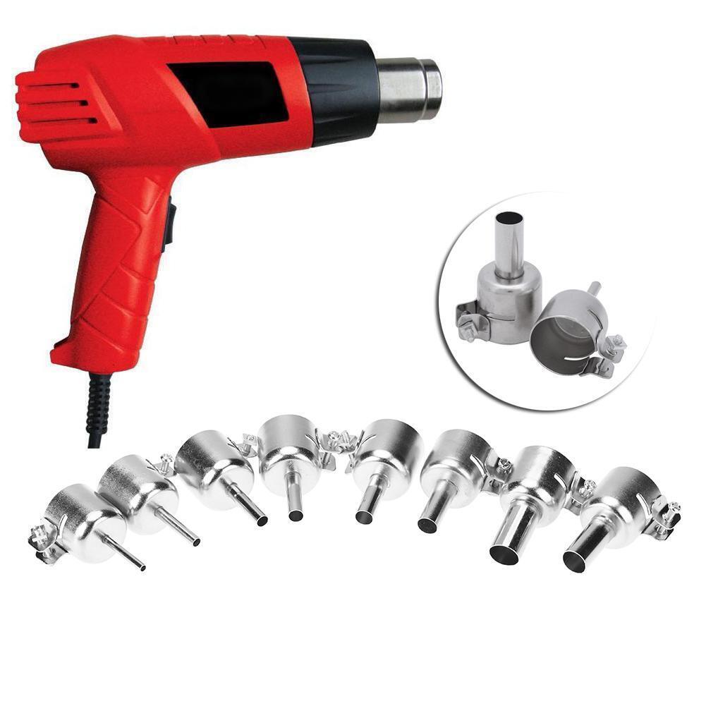 8pcs Round Nozzle for 850 Hot Wind Air Gun Welding Heat Resistant Soldering