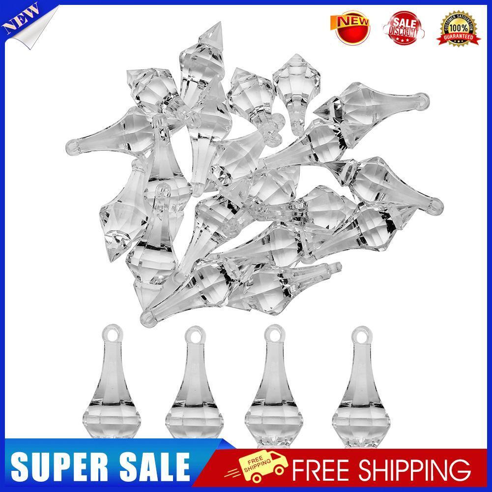 20pcs Acrylic Crystal Beads Hanging Pendant Chandelier Wedding Party Decor