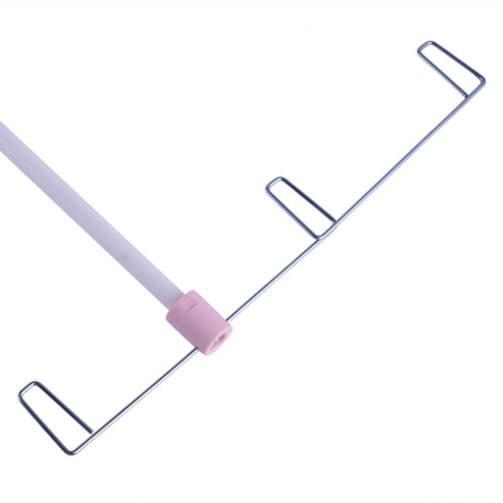 Pink Sewing Thread Stand Adjustable 3 Thread Spools Plastic Holder