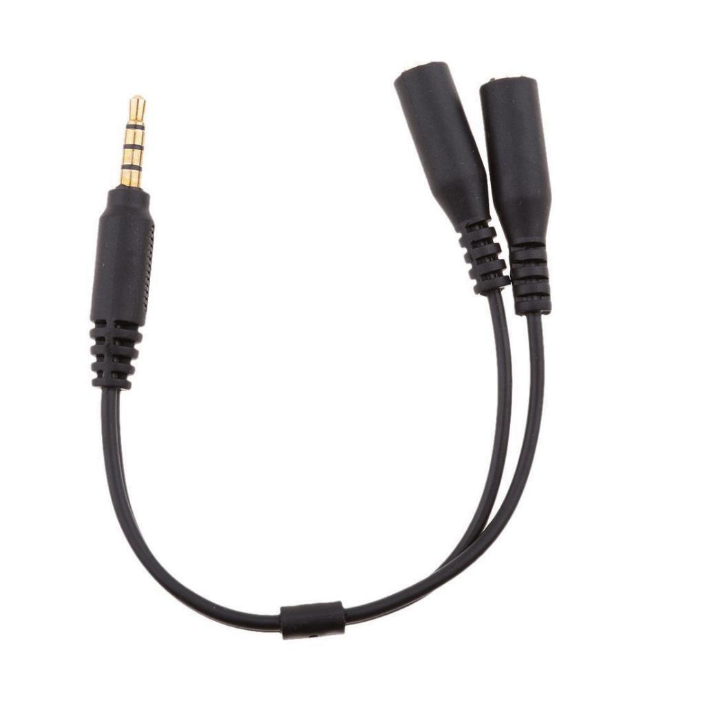 Audio Cable Y Splitter Cable 2.5mm 1 Male to 3.5mm 2 Female Audio Wire 20cm