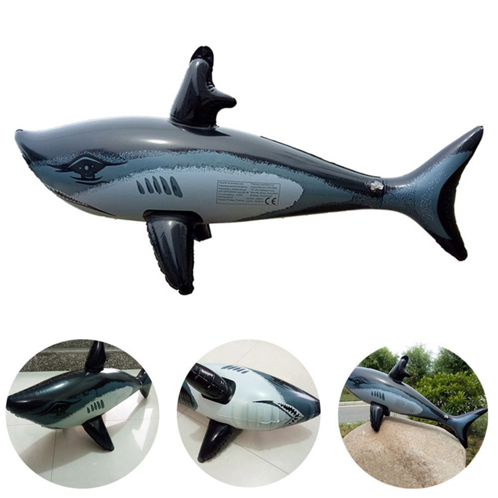 Gifts Inflatable Shark Floats Bath Seat Float Swim Trainer Kids Swimming Ring