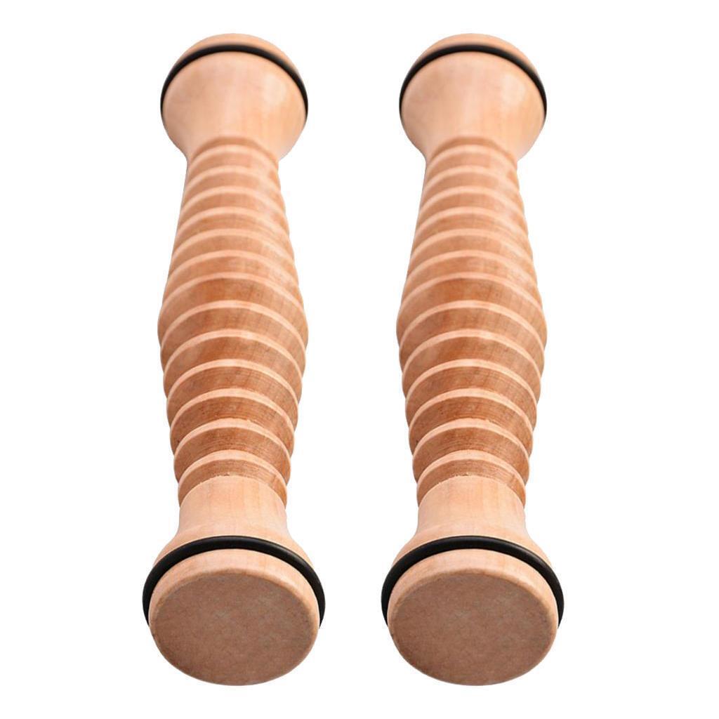 2Pcs/set Wooden Foot Roller Massager Relief Relaxation Relieve Foot Pain
