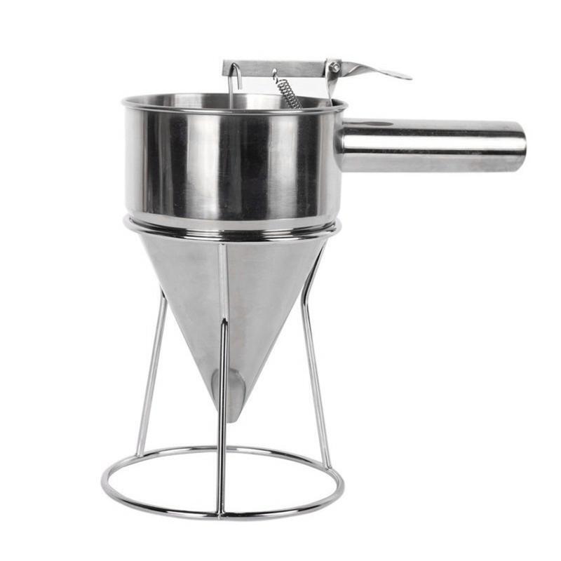 Pancake Batter Dispenser Stainless Steel Funnel Cake Dispenser with Stand