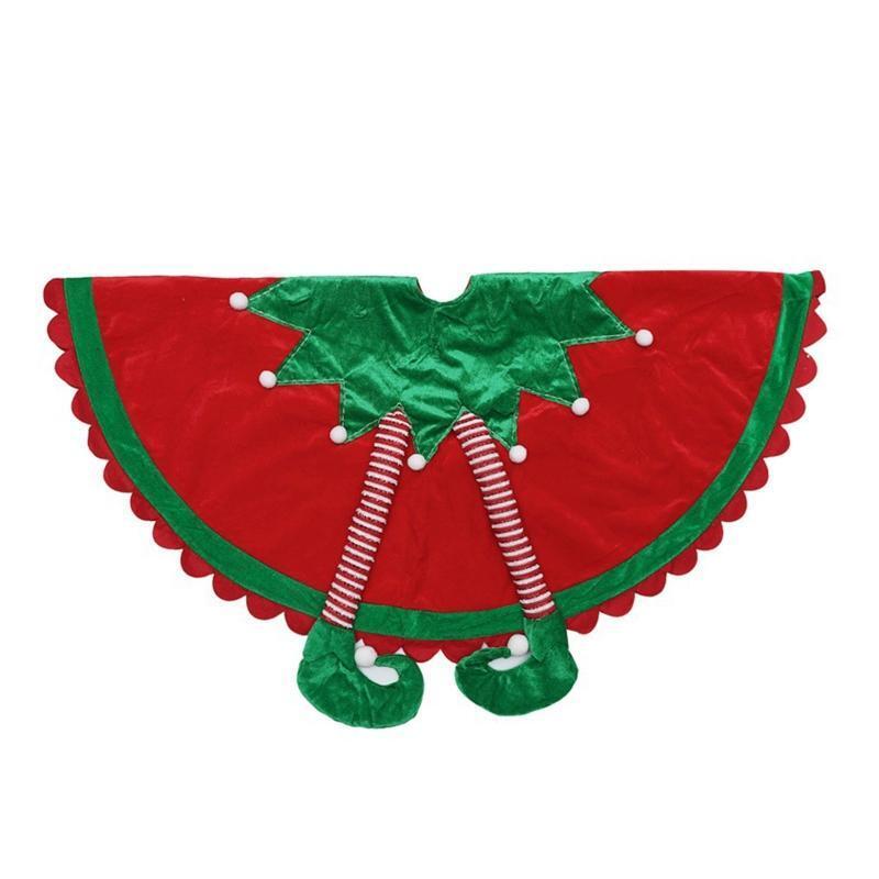 Christmas Tree Skirt Elf Leg Non-woven Carpet Ornament Decoration Supplies