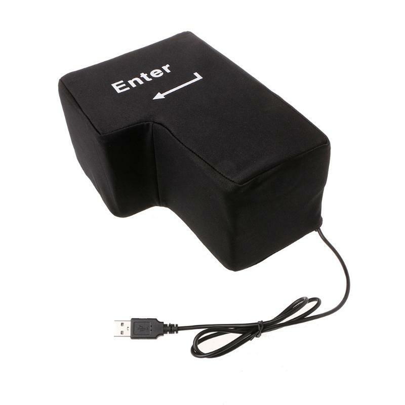 Big Enter Supersized Key USB Pillow Office Desktop Travel Nap For Anti Stress