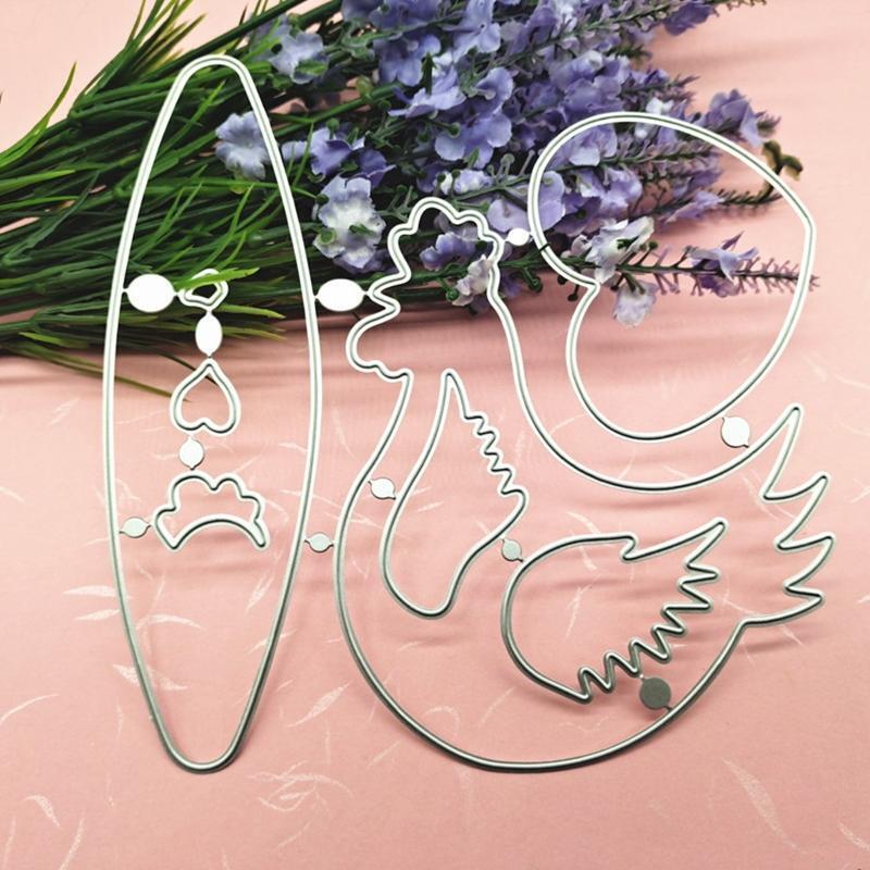 Animal Metal Die Cuts Chicken and Heart Carbon Steel Cutting Dies for Crafts