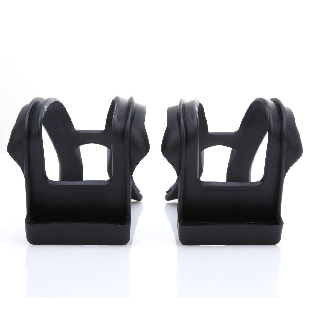 A Pair New Cycling Bicycle Bike Strapless Toe Pedal Clips Half Clips Black