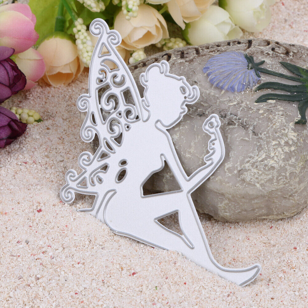 1pcs Metal Steel dainty Sitting fairy Cutting Dies Stencil For DIY Scrapboo