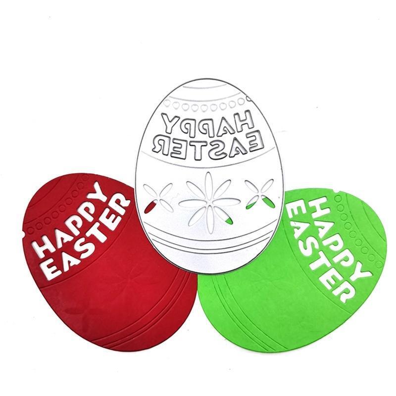 Happy Easter Egg Metal Cutting Dies Stencil DIY Scrapbooking Embossing Tool Card