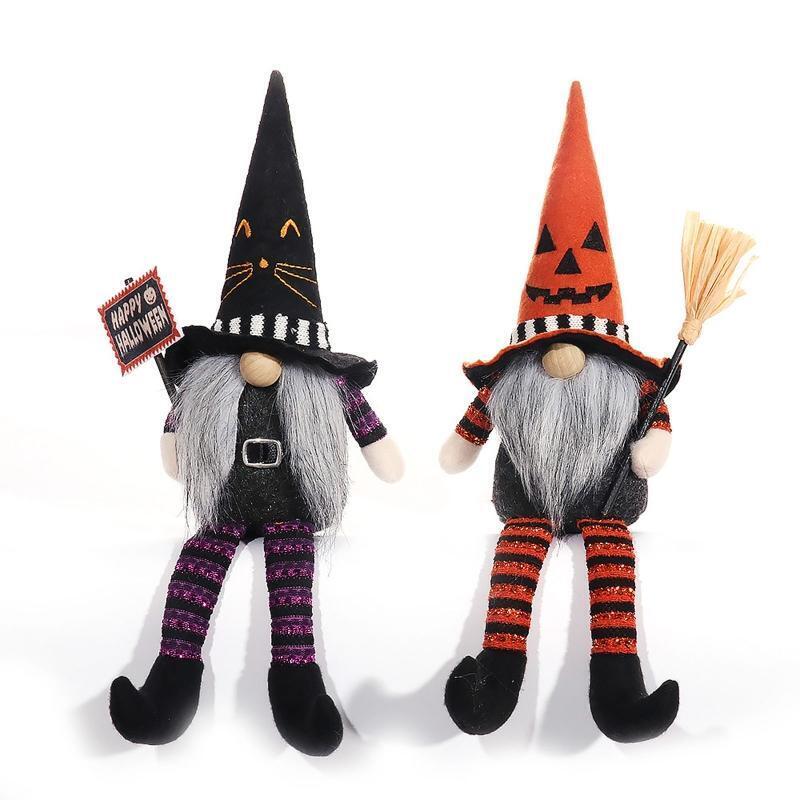 Halloween Long Legs Gnomes 2pcs/set Crafts Present Decor for Xmas Elf Decoration