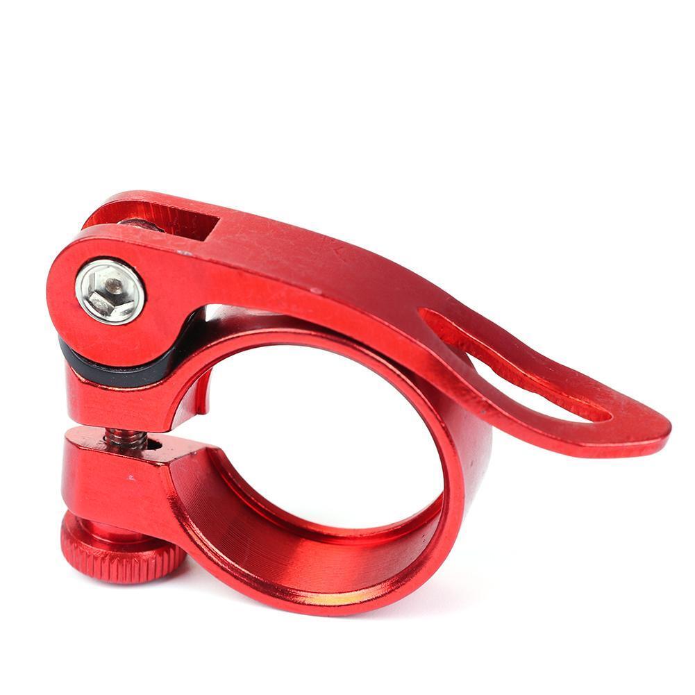 31.8mm Seatpost Clamp Quick Release MTB Bike Seat Post Tube Clip (Red)