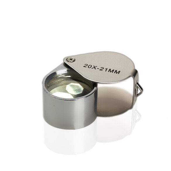 Mini 20 x 21mm Jeweler Loupe Eye Magnifier Magnifying Glass Triplet