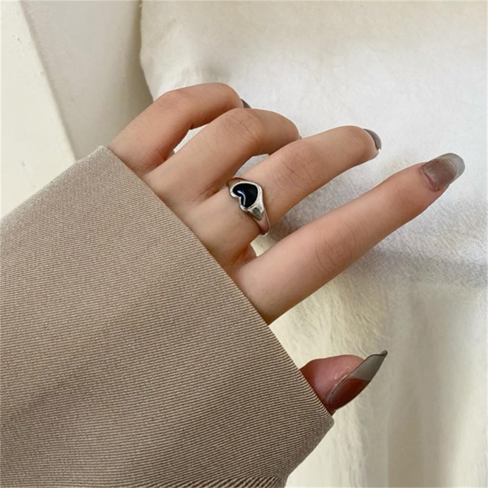 Gift for Women Girl Love Ring Opening Design Ring Index Finger Rings Heart Ring